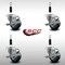 Service Caster 3'' SS Thermoplastic Rubber Swivel 7/8'' Expanding Stem Caster Set with Brake, 4PK SCC-SSEX20S314-TPRB-TLB-78-4 - alternate 3